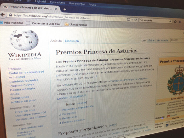 Spansk ærespris til Wikipedia