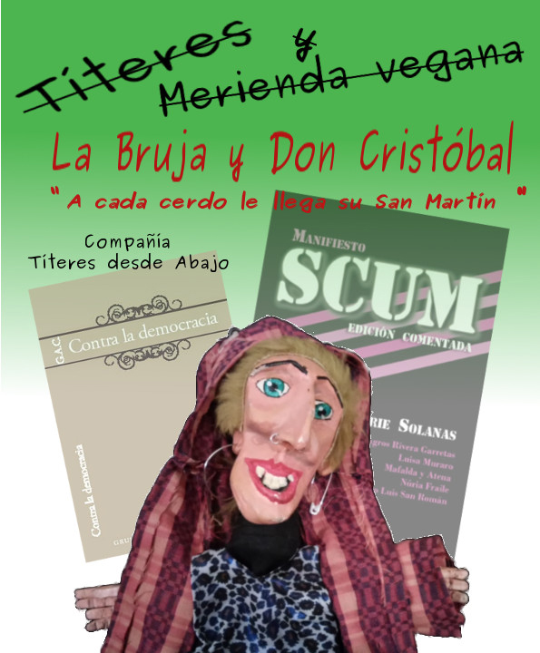 Forestillingen som ble vist i Madrid (La Bruja y Don Cristóbal) av teatergruppen Titeres desde Abajo, fredag 5. februar. 