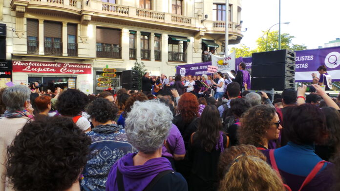 Markering mot vold mot kvinner i Madrid 7. november 2015.