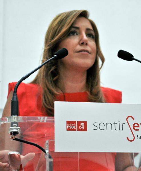 Foto: Susana Díaz fra PSOE, regionspresident i Andalucia og en av favorittene til å bli partiets nye leder. 