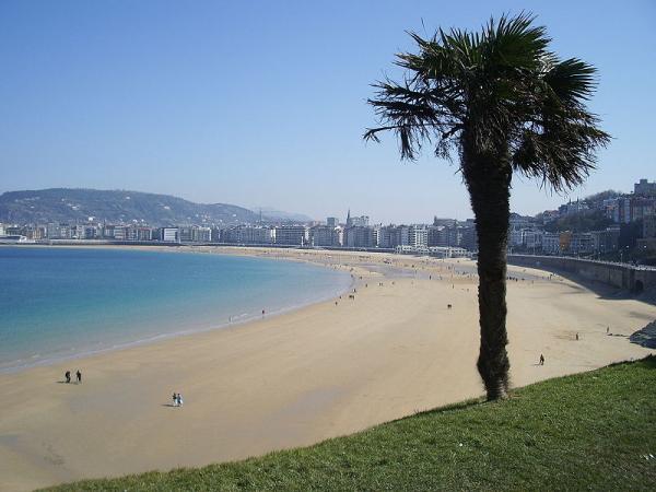 Foto: Playa de la Concha i San Sebastian (Baskerland) er i følge Tripadvisor nummer én i Europa.