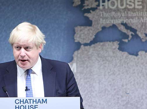 Foto: Storbritannias utenriksminister Boris Johnson mener spanjolene ikke får «kjøpe tilbake» Gibraltar etter Brexit. Bildet er fra en konferanse i desember 2016.