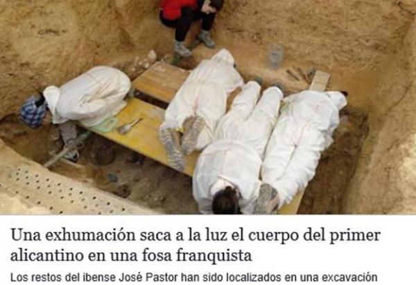 Foto: Restene etter José Pastor García ble funnet i begynnelsen av mars på en kirkegård i byen Paterna i Valencia. Det skal være frivillige fra Arqueo Antro som står bak utgravingen. 