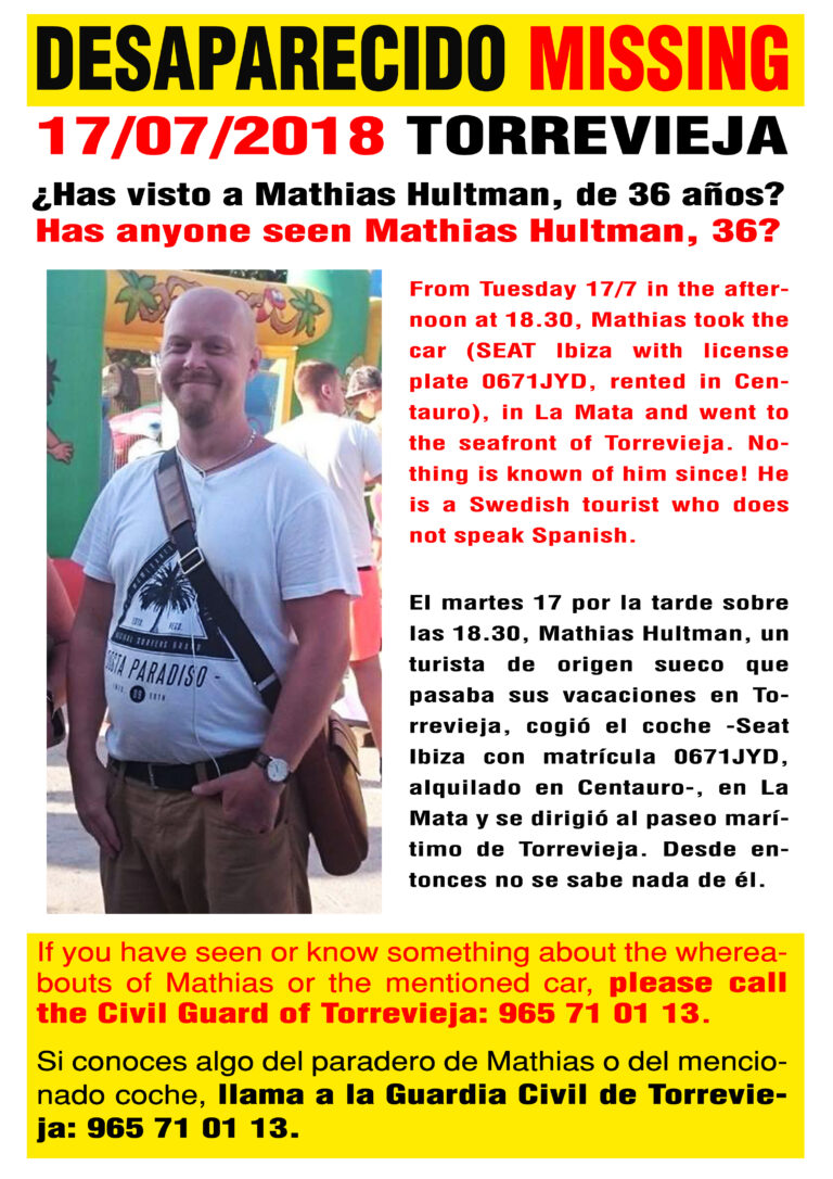 Torrevieja: Savnet svenske kommet til rette