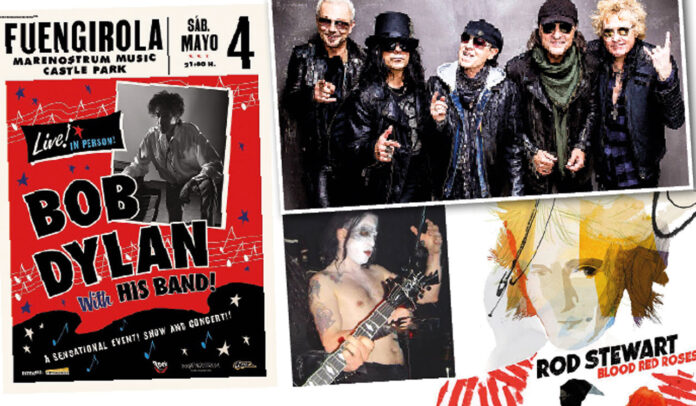 I mai kommer Bob Dylan etterfulgt av Rod Stewart i juli. I juli måned opptrer Scorpions og norske Mayhem under “Rock the Coast” festivalen.