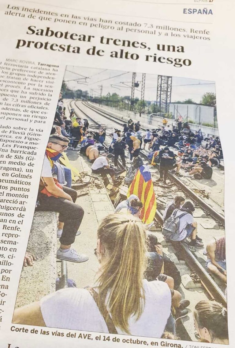 Blokkering av toglinjene har kostet 7.3 millioner Euro