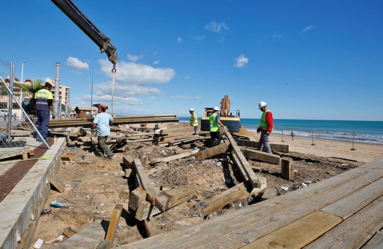 Arbeidene går i gang på gangstien på La Mata