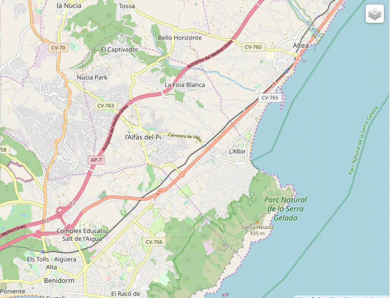 Kart Over Albir Altea Alfaz Del Pi La Nucia SpaniaPosten Nyheter 