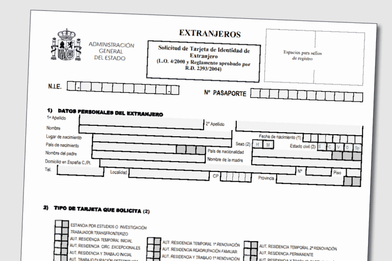 NIE nummer i Spania, slik søker du Søkandsskjema for spanske NIE nummer