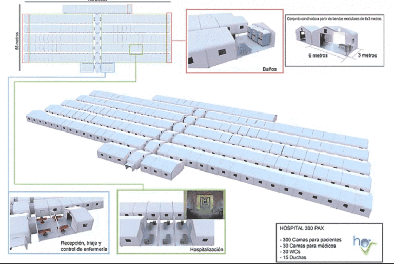 Bygger telt-sykehus i Alicante, Valencia og Castellon