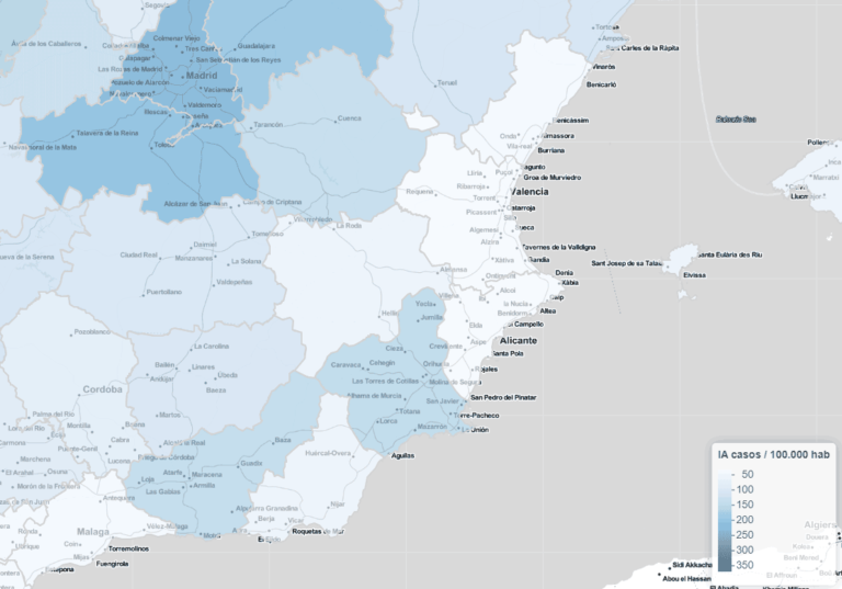 Costa Blanca har laveste smittetall i Spania