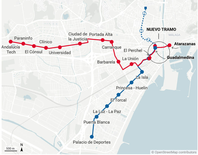 Historisk Metro-forbindelse i Malaga