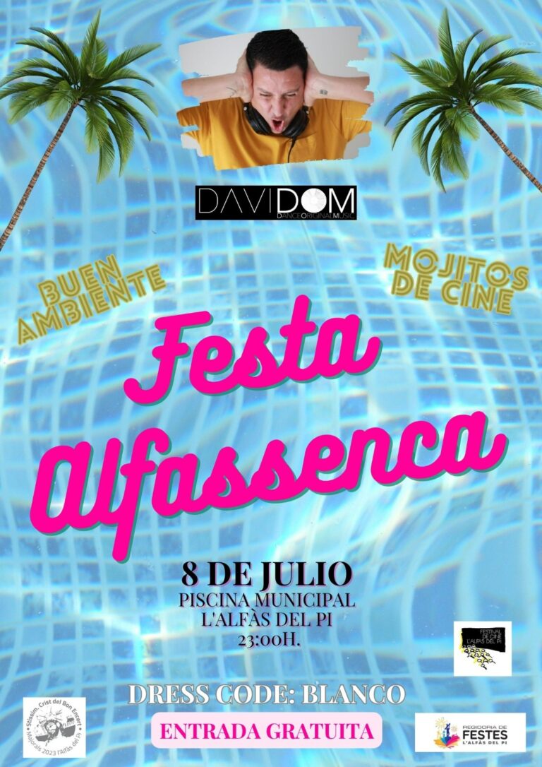 Invitererer til &laquo;poolparty&raquo; i Alfaz del Pi som avslutning på filmfestivalen