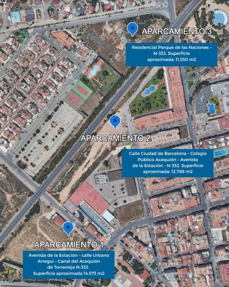 Seks nye parkeringsplasser i Torrevieja sentrum