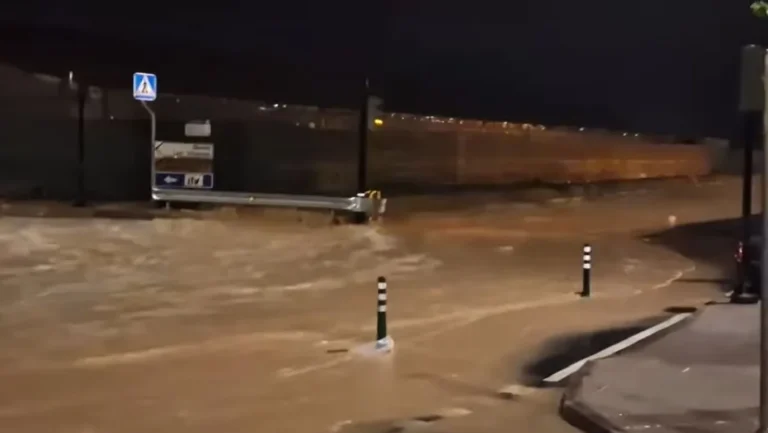 Uvær i Torrevieja med flom og falne trær