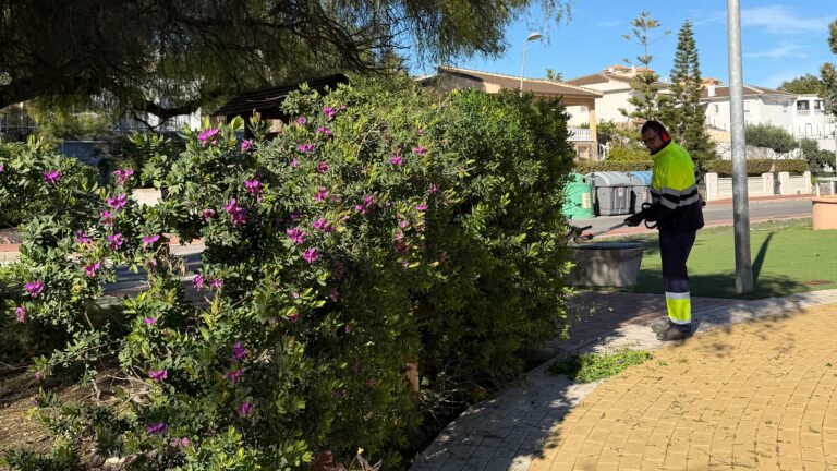 Pusser opp Reina de la Sal-parken på Los Balcones